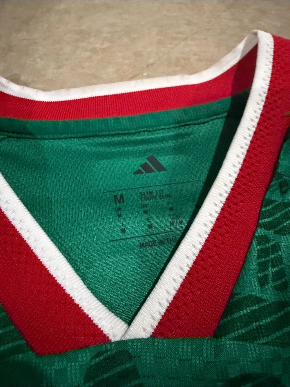 adidas Green Mexico National Team Soccer Jersey with Red & White Trim